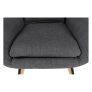 Hojdacie kreslo, sivá látka/drevo, HARPER