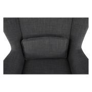 Hojdacie kreslo, sivá látka/drevo, HARPER