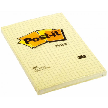 Bloček  Post-it 102x152 žltý štvorčekový