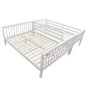 Poschodová rozložiteľná posteľ, biela, BAGIRA