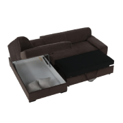 Sedacia súprava, hnedá, ľavá, MINERVA