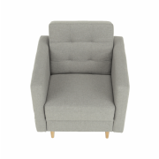 Celočalúnené kreslo, sivá látka, AMEDIA