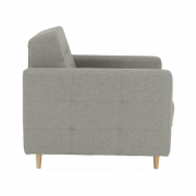 Celočalúnené kreslo, sivá látka, AMEDIA