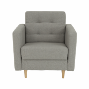 Celočalúnené kreslo, sivá látka, AMEDIA