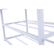 Lavica s botníkom, čierna/biela, LYROS