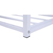 Lavica s botníkom, čierna/biela, LYROS