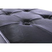 Lavica s botníkom, čierna/biela, LYROS