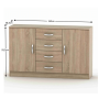 Kombinovaná komoda, dub sonoma, BETTY 2 BE02-019-00