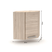 Horná skrinka roh 1DV, dub sonoma, NOVA PLUS NOPL-013-OH