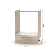 Spodná sporáková skrinka 60, dub sonoma, NOVA PLUS NOPL-059-0S