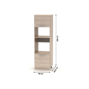 Vstavaná skrinka, dub sonoma, NOVA PLUS NOPL-084-00