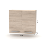 Horná skrinka 2DV, dub sonoma, NOVA PLUS NOPL-014-OH