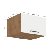 Horná skrinka, dub lancelot/biela extra vysoký lesk HG, VEGA 60 NAGU-36 1F