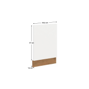 Dvierka na vstavanú umývačku riadu, dub lancelot/biela extra vysoký lesk HG, VEGA ZM 570x446