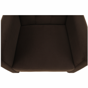 Celočalúnené kreslo, čokoládová látka, AMEDIA