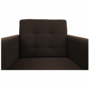 Celočalúnené kreslo, čokoládová látka, AMEDIA