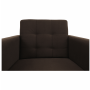 Celočalúnené kreslo, čokoládová látka, AMEDIA