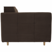 Celočalúnené kreslo, čokoládová látka, AMEDIA