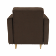Celočalúnené kreslo, čokoládová látka, AMEDIA