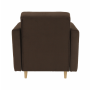 Celočalúnené kreslo, čokoládová látka, AMEDIA