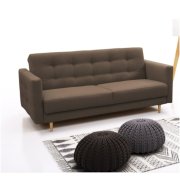 Celočalunený 3-sed, látka čokoládová, AMEDIA