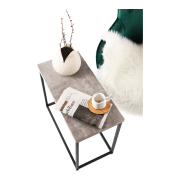 Príručný stolík, čierna/betón, TENDER