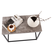 Príručný stolík, čierna/betón, TENDER