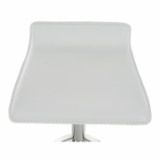 Barová stolička, ekokoža biela/chróm, LARIA NEW