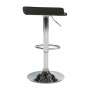 Barová stolička, ekokoža čierna/chróm, LARIA NEW