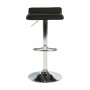 Barová stolička, ekokoža čierna/chróm, LARIA NEW