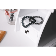 Toalený stolík/toaletka, biela, RODES NEW