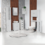 Závesná skrinka so zrkadlom, biela, ATENE TYP 2