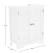 Skrinka pod umývadlo, biela, ATENE TYP 3