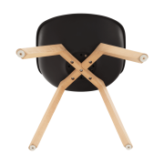 Stolička, tmavohnedá/buk, BALI 2 NEW