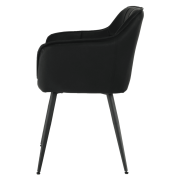 Dizajnové kreslo, čierna, TOPAZ