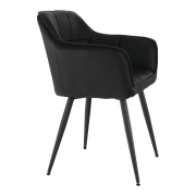Dizajnové kreslo, čierna, TOPAZ