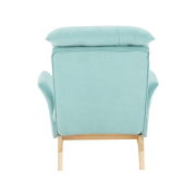 Kreslo s podnožou, mentolová/prírodná, ZANDER