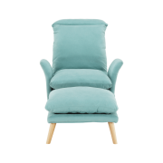 Kreslo s podnožou, mentolová/prírodná, ZANDER