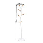 Kovový vešiak, biela, SADIK