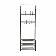 Vešiak s botníkom, čierny kov, BARNUM