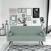 Rozkladacia pohovka, zeleno-mentolová látka, OTISA