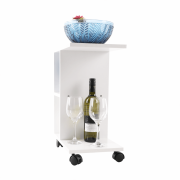 Príručný stolík, biela, ABBAS NEW