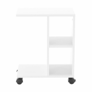 Príručný stolík, biela, ABBAS NEW