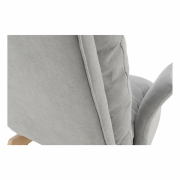 Kreslo s podnožou, svetlosivá/prírodná, ZANDER