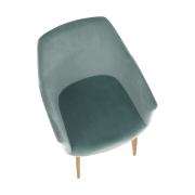 Kreslo, látka mentolová/buk, ODOVEL