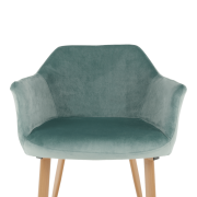 Kreslo, látka mentolová/buk, ODOVEL