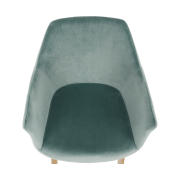 Kreslo, látka mentolová/buk, ODOVEL