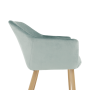 Kreslo, látka mentolová/buk, ODOVEL