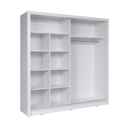 Skriňa s posúvacími dverami, biela, BIRGAMO TYP 1