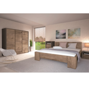 Komoda, dub lefkas tmavý/smooth sivý, MONTANA K2DP